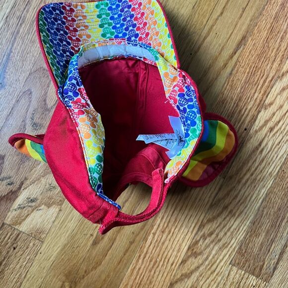 Disney Red Cap with Rainbow Pattern - Picture 4 of 5